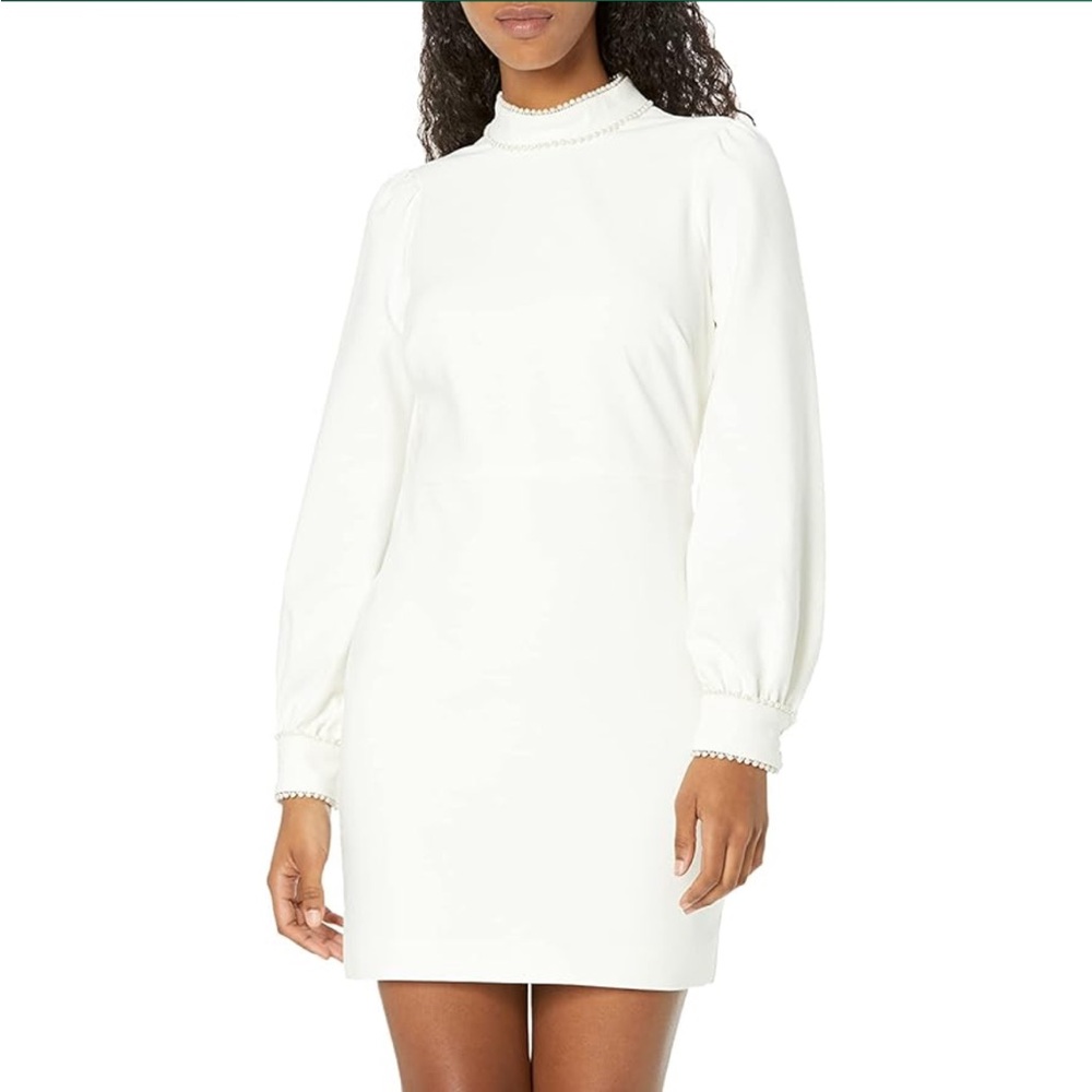 Likely White Long Sleeve Dress